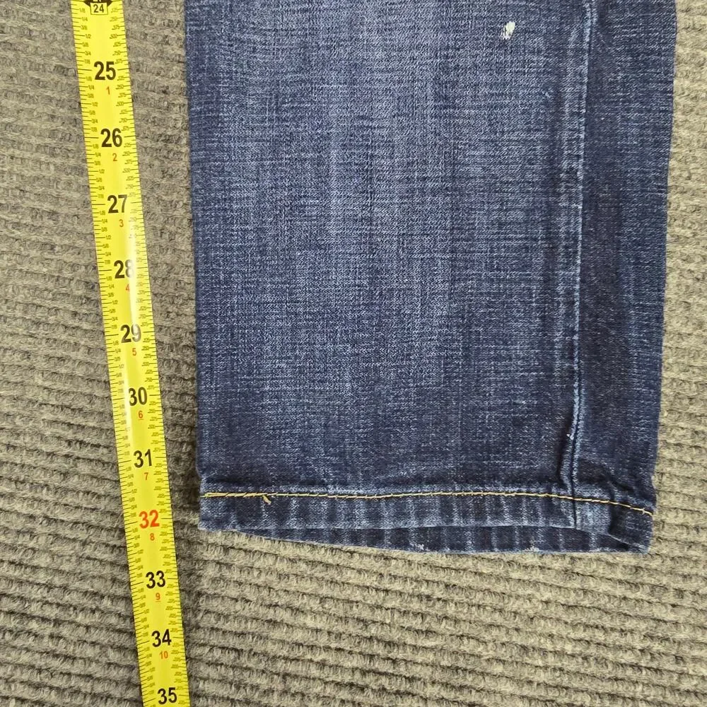 Levi's 513 Jeans Mens 32x32 Dark Wash Blue Slim Straight 100% Cotton Denim